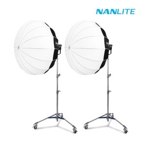 [NANLITE] 난라이트 포르자500II 랜턴 소프트박스120 투스탠드 세트 LED 방송 영상 촬영조명 For