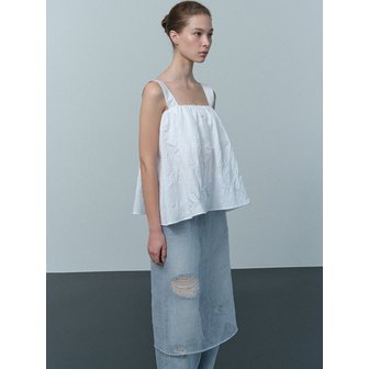 LE sheer layered skirt (pale blue)