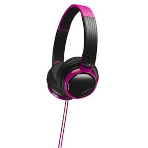 JVC HA-S200-BP 밀폐형 헤드폰 접이식 DJ 유스 모델 블랙 & 핑크