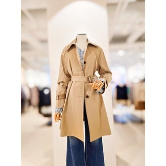 아이잗컬렉션 [파주점] [더아이잗컬렉션]벨티드 레더 빈티지 하프 트렌치코트 CR3A0TC711