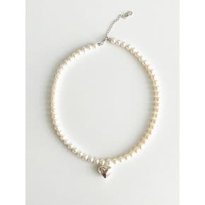 Silver heart Pearl Chocker (아동용/성인용)