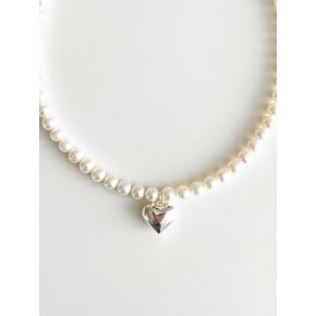 Silver heart Pearl Chocker (아동용/성인용)