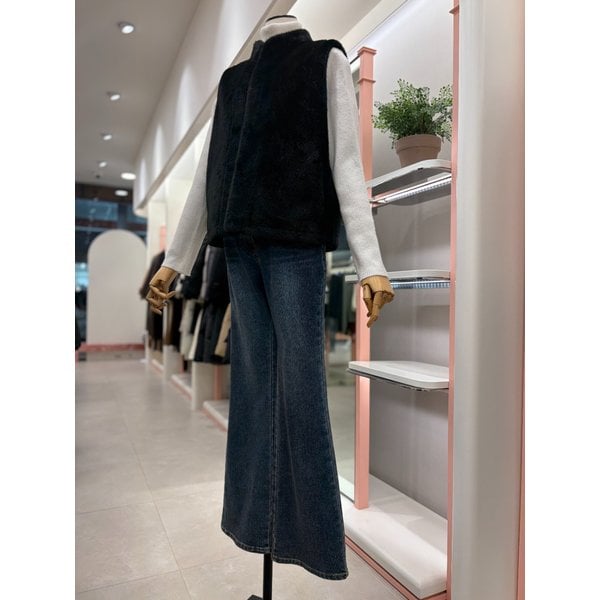 [여주점] 여성 하이넥 페이크 퍼 베스트(ITPCYFV890)