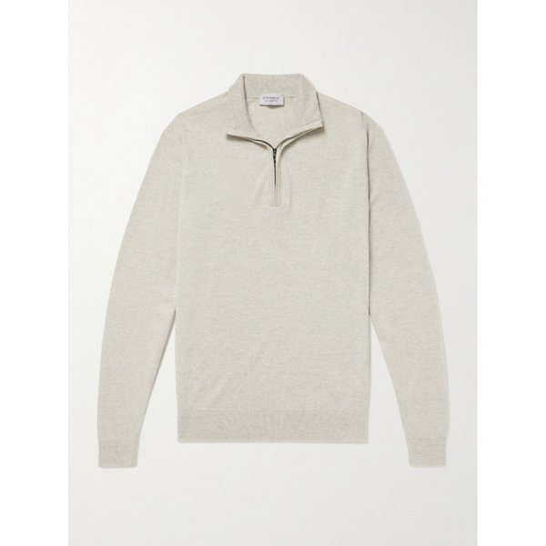 탭튼 슬림핏 메리노 울 하프 집 스웨터 46376663162947935