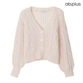 ab.plus 도톰 브이넥 케이블 가디건 (LSY3MY35A)