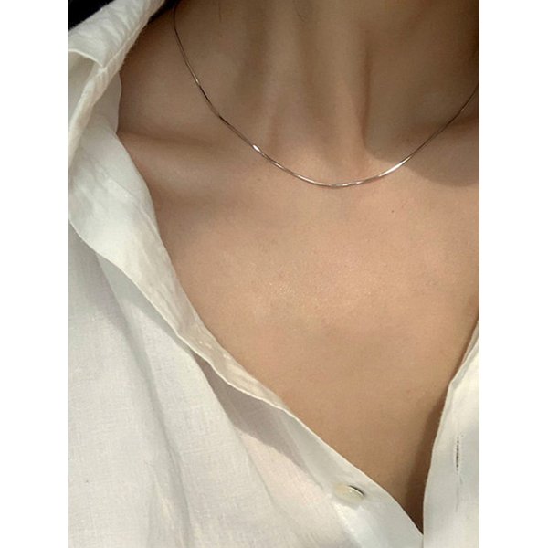 ONN SILVER NECKLACE 온 실버 체인 목걸이