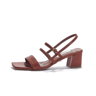 브리아나 Square Buckle Sandal_Camel