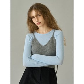 Bustier knit top_gray