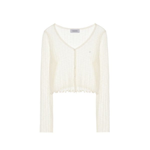 SEE-THROUGH CROP CARDIGAN_IVORY