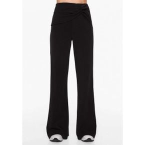 5059215 OYSHO SOFT TOUCH FLARE - Tracksuit bottoms black