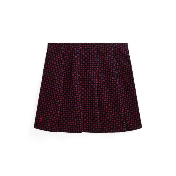 폴로 키즈 여아 7-16세 플로럴 플리츠 코듀로이 스커트(CWPOSKTG6H20138999)