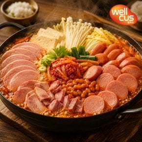 [웰쿠스] 부대찌개 모듬햄 소세지 1kg 부대소세지 볼로냐햄 살라미햄