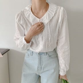 레이스핀탁 블라우스 YMSH24SS194_P354286619