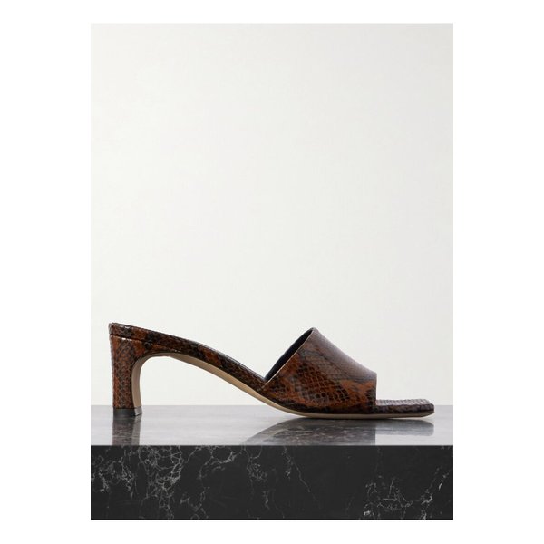 에이디 지니 스네이크 이펙트 가죽 뮬 초콜릿 1647597351809360