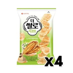 롯데 더쌀로 사르르 노가리 청양마요 봉지스낵 50g x 4개