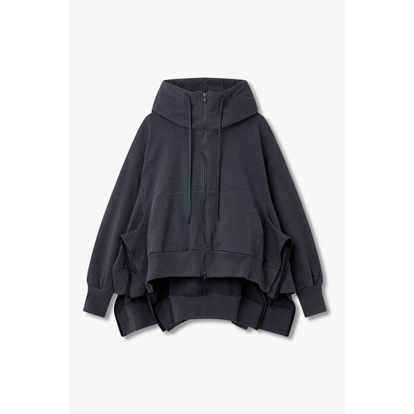 [REGULATION] 어시메트릭 헴 후디드 집업 자켓 6616120001000