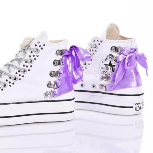 컨버스 스니커즈 3145 CONVERSE PLATFORM CORSET SWAROVSKI White