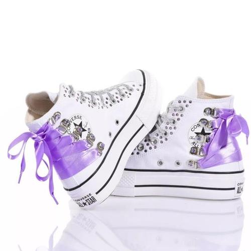 컨버스 스니커즈 3145 CONVERSE PLATFORM CORSET SWAROVSKI White