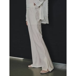 Slit jacquard Boot-cut Pants_CTB523(White)