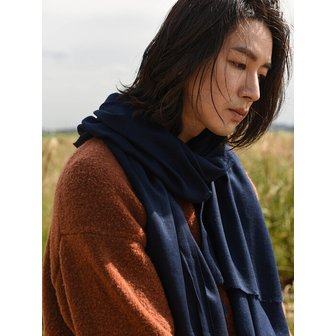 윌오더위스프 Cashmere pashmina muffler_Navy