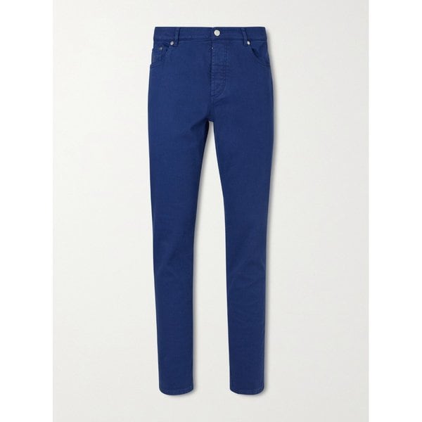 브루넬로쿠치넬리 로고 자수 슬림핏 스트레이트 진 46376663163000253