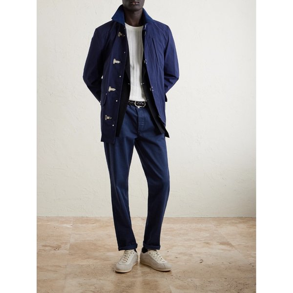 브루넬로쿠치넬리 로고 자수 슬림핏 스트레이트 진 46376663163000253