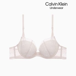 Calvin Klein Underwear 여성 CK 블랙 브라이덜 AF 라이틀리 라인드 플런지 브라(QF7751AD-K6L)