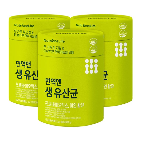 면역엔 생유산균 100포 3통