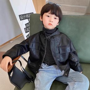 스타일리시 레더 아우터 키즈