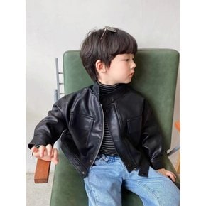 스타일리시 레더 아우터 키즈
