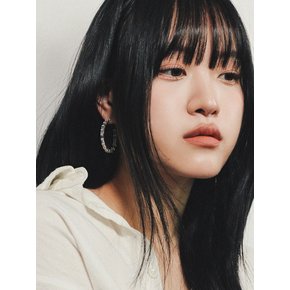 스퀘어 링 HOOP EARRING