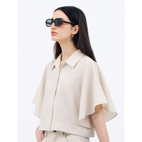 ruffle sleeve shirt_ivory