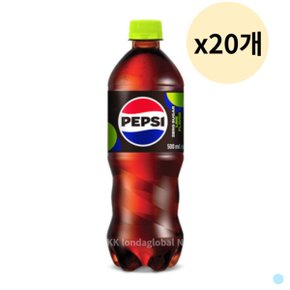 펩시 제로 슈가 라임 콜라 탄산 음료수 500ml 24개