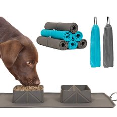 알디펫 강아지 휴대용 밥그릇 피크닉 여행 캠핑용 식기 - 피크닉 롤 식기