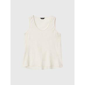 발레리 유넥 슬리브리스 블라우스_크림 / VALERIE U-NECK SLEEVELESS BLOUSE_CREAM