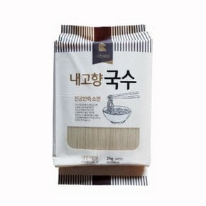 FOODALL 대한제분 진공반죽 내고향 소면 3키로 (WA55743)