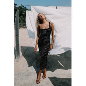 (ZARA 자라) 질감 도트 미디 원피스 5039 822 064