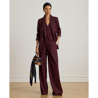 로렌 랄프 로렌 울 블렌드 트윌 와이드 레그 팬츠(WMLRPNTSBV20328600)