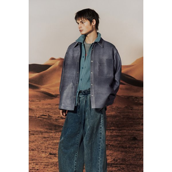 [여주점] [이로] 남성 Ombre 데님 라이크 가죽 셔켓 IQJLS25705BUX