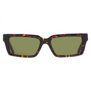 Off-White WARREN 그린 렉탱귤러 유니섹스 공용 선글라스 OERI13A 6055 54