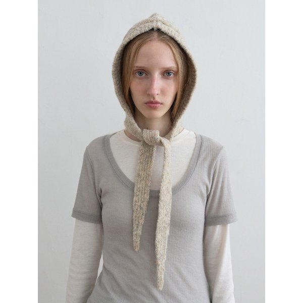 Cable Knit Balaclava Oatmeal