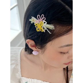 flower multi beads hair pin