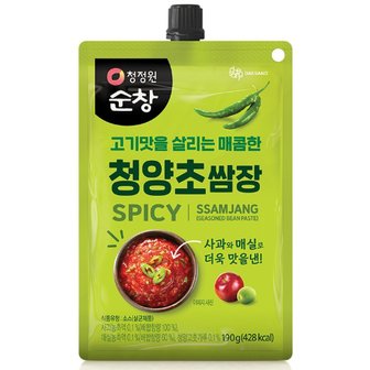 신세계 가공 청정원 순창 청양초 쌈장 파우치 190g