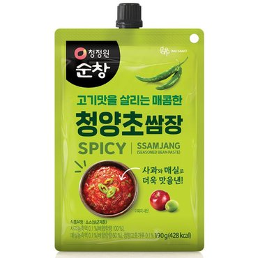 신세계 가공 청정원 순창 청양초 쌈장 파우치 190g