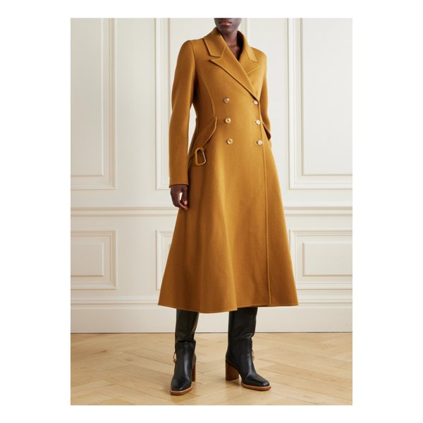 캔트웰 더블 브레스트  캐시미어 코트 옐로 46376663162907667