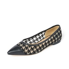 Houndstooth Stiletto Flat_Black