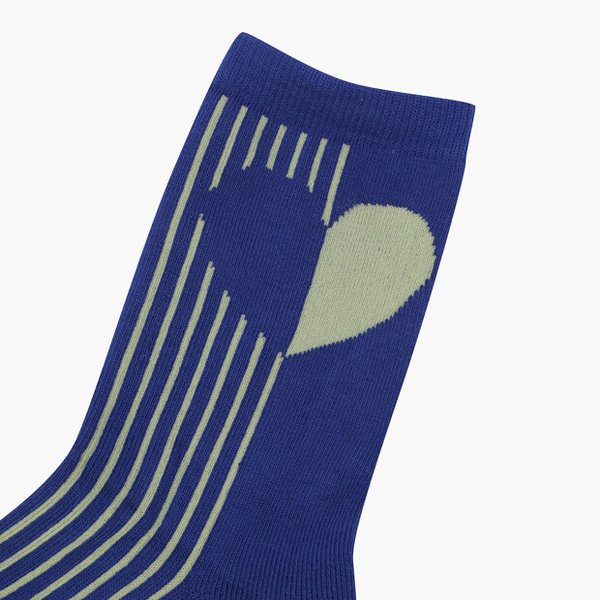 [여주점] 여성 체크패턴 자카드 미들 삭스 GQ122LSO23  TBLU