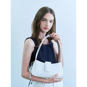 Welly round square shoulder bag - ivory