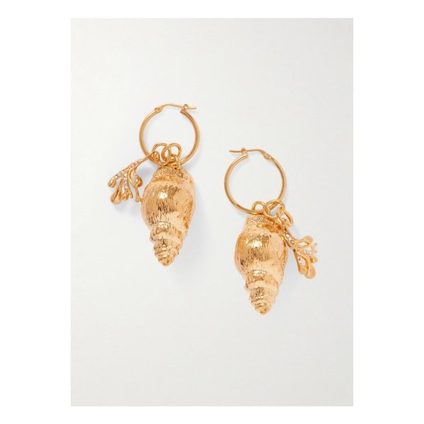 오스카 드 라 렌타 골드톤 크리스탈 후프 귀걸이 1647597355950535