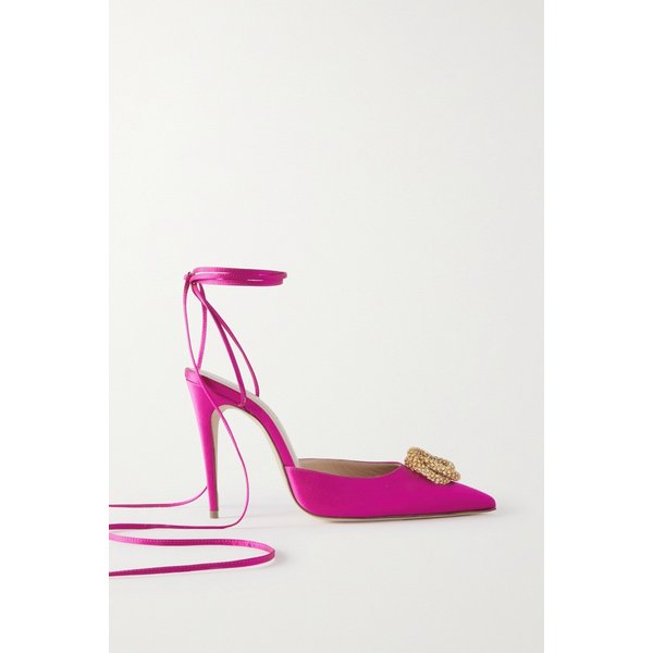 마그다부트림 Crystal-embellished Satin Pumps 핑크 1647597277836640